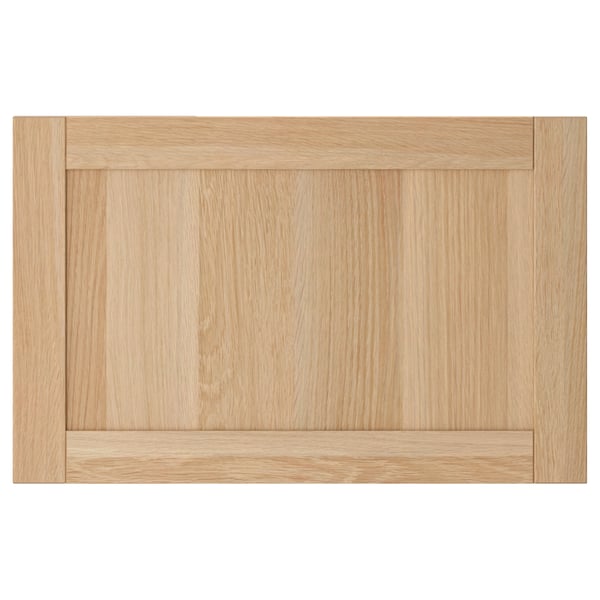 HANVIKEN Puerta/frente de cajón, efecto de roble teñido en blanco, 23 1/2x15 "