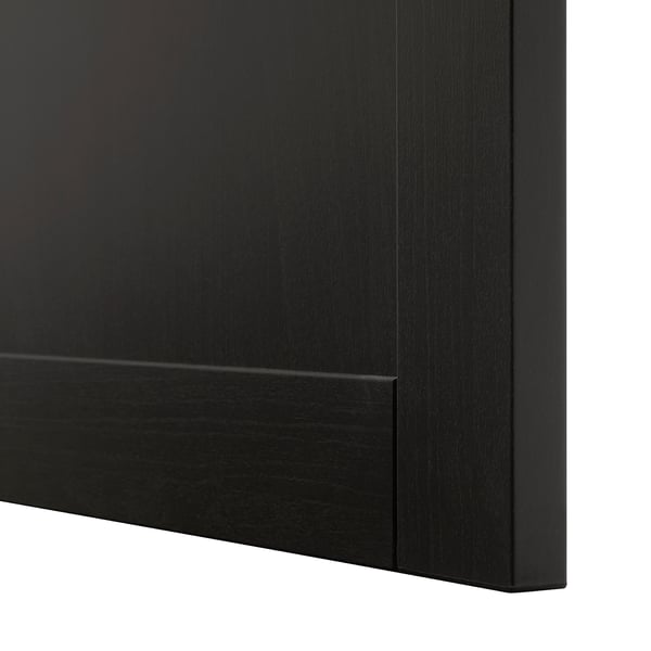 HANVIKEN Puerta, negro-marrón, 23 1/2x25 1/8 "