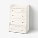 HAUGA Gavetero de 4 cajones, blanco, 27 1/2x41 "