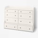 HAUGA Gavetero de 8 cajones, blanco, 54 3/8x41 "