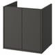 HAVBÄCK Mueble para baño+puertas, gris oscuro, 24x21x25 1/8 "