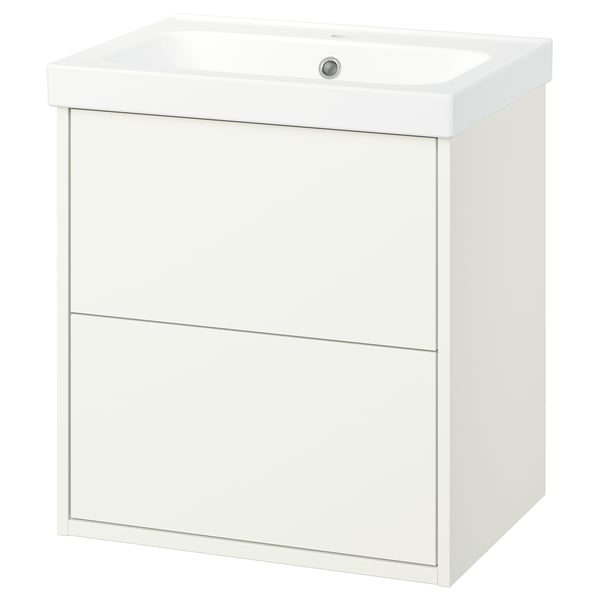 HAVBÄCK / ORRSJÖN Tocador de baño+cajones, blanco, 25x21 3/4x27 5/8 "