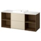 HAVBÄCK / ORRSJÖN Tocador de baño, efecto roble beige/marrón/blanco efecto de mármol, 61x21 1/2x28 3/8 "