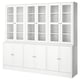 HAVSTA Comb almacenaje+puertas de vidrio, blanco, 95 5/8x18 1/2x83 1/2 "