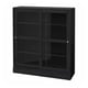 HAVSTA Vitrina con plinto, negro/vidrio transparente, 47 5/8x14 5/8x52 3/4 "