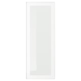 HEJSTA Puerta de vidrio, blanco/vidrio transparente, 15x40 "