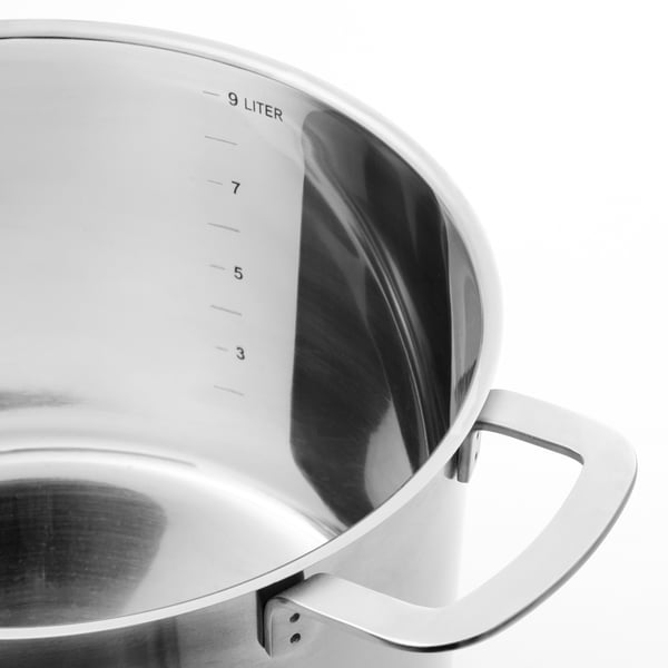 HEMKOMST Olla con tapa, acero inoxidable/vidrio, 10.6 qt