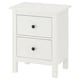 HEMNES Gavetero de 2 cajones, teñido en blanco, 21 1/4x26 "