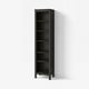 HEMNES Librero, negro-marrón, 19 1/4x77 1/2 "