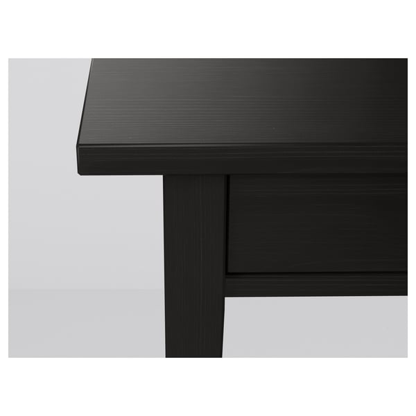 HEMNES Mesita de noche, negro-marrón, 18 1/8x13 3/4 "