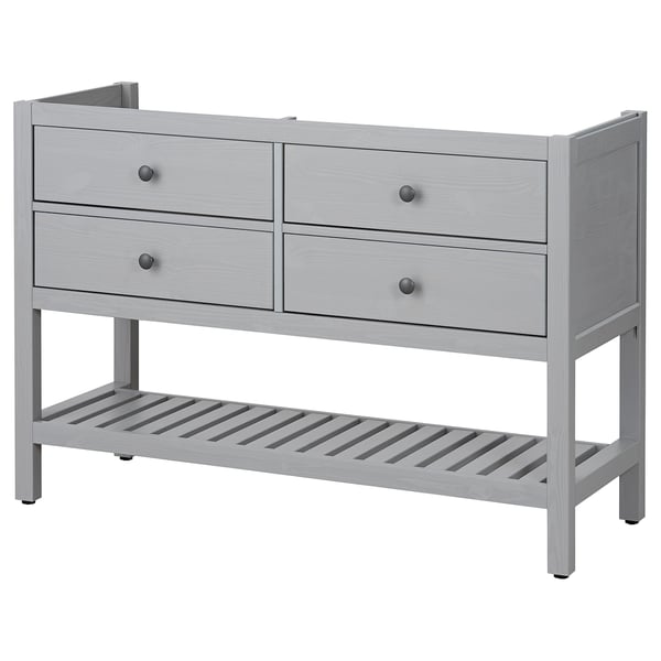 HEMNES Mueble para baño+4cajones, gris, 48 "