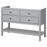 HEMNES Mueble para baño+4cajones, gris, 48 "