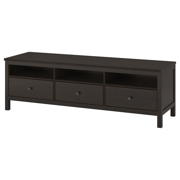 HEMNES Mueble para TV, negro-marrón, 72x18 1/2x22 1/2 "