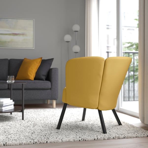 HERRÅKRA Sillón, Diseröd amarillo oscuro