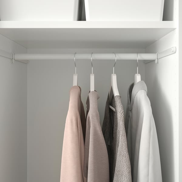 HJÄLPA Riel para ropa ajustable, blanco, 23 5/8-39 3/8 "