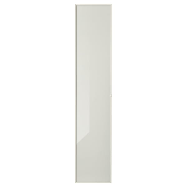 HÖGBO Puerta de vidrio, blanco, 15 1/2x75 3/4 "