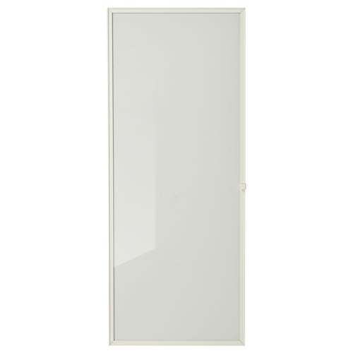HÖGBO Puerta de vidrio, blanco, 15 1/2x38 1/4 "