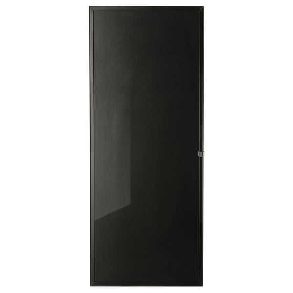 HÖGBO Puerta de vidrio, negro, 15 1/2x38 1/4 "
