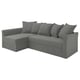 HOLMSUND Sofá cama esquinero, Borgunda gris oscuro
