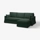 HYLTARP Sofá+chaise longue, derecha, Tallmyra verde oscuro