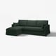HYLTARP Sofá+chaise longue, izquierda, Tallmyra verde oscuro