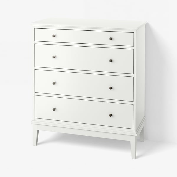 IDANÄS Gavetero de 4 cajones, blanco, 41x19 5/8x46 1/2 "