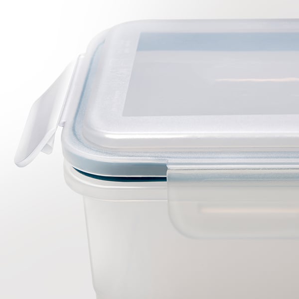 IKEA 365+ Bote con tapa, rectangular/plástico, 3 qt