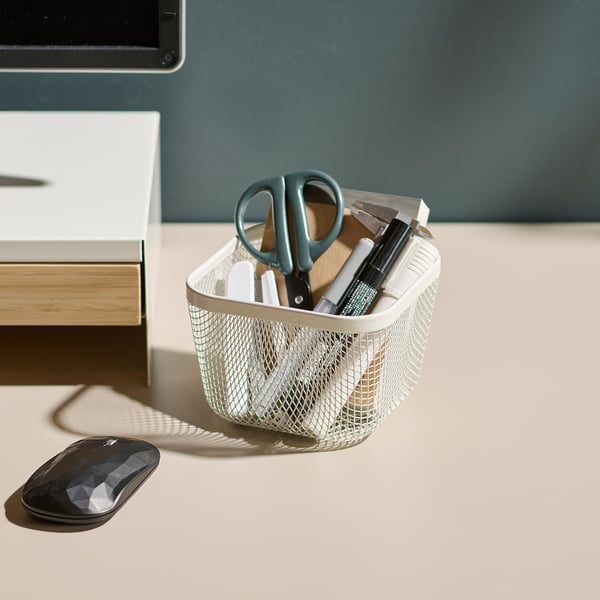 IKEA 365+ Canasta para alimentos, metal/blanco, 5 1/2x5 1/2x3 7/8 "