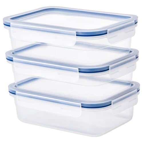 IKEA 365+ Recipiente+tapa, rectangular/plástico, 34 oz