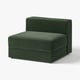 JÄTTEBO Funda módulo 1.5 plazas+almacenaje, Johanneshov verde oscuro