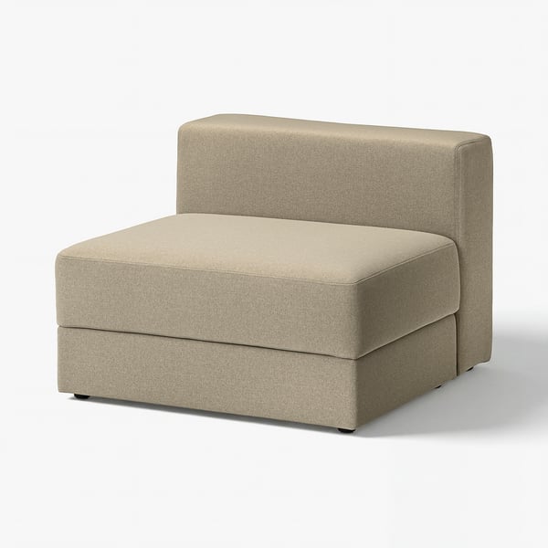 JÄTTEBO Módulo 1.5 plazas+almacenaje, Johanneshov marrón-beige