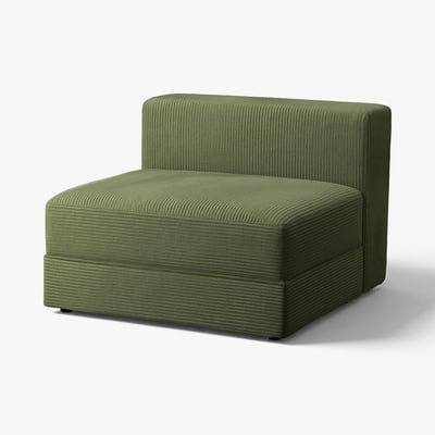 JÄTTEBO Módulo 1.5 plazas+almacenaje, Samsala verde amarillo oscuro
