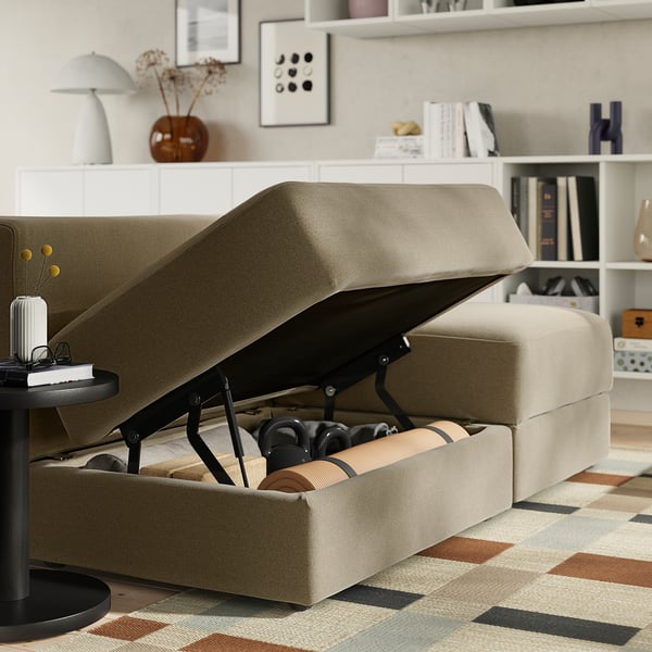 JÄTTEBO Módulo seccional, 3 plazas, Johanneshov marrón-beige