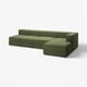 JÄTTEBO Sofá modular 4.5plz+chaise longue, derecha/Samsala verde amarillo oscuro