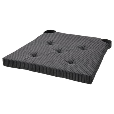 JUSTINA Cojín para silla, negro, 17/14x16x2 "