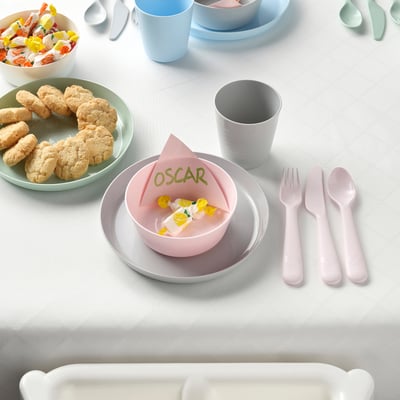 KALAS Cubertería, 18 piezas, colores variados