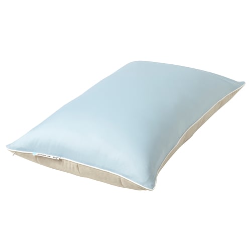 KEJSAROLVON Protector de almohada, beige/azul, Tamaño queen