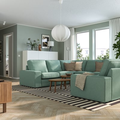 KIVIK Módulo seccional, 6 plazas, Tallmyra verde claro