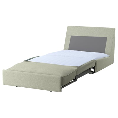KIVIK Sofá cama de 1 plaza, Gunnared verde claro