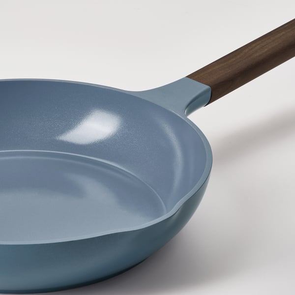 KLIPPFISK Sartén, recubrimiento antiadherente/madera azul grisáceo oscuro, 9 ½ "