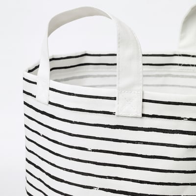 KLUNKA Bolsa para ropa sucia, blanco/negro, 16 gal