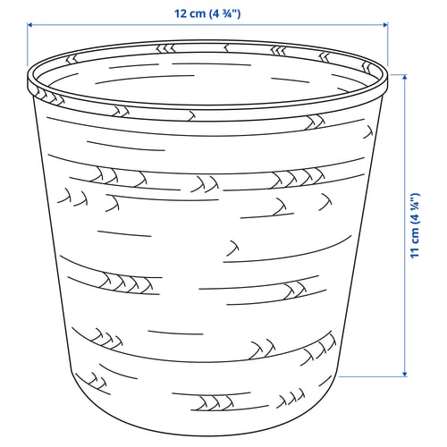 KLYNNON Maceta, hecho a mano bambú, 3 ½ "