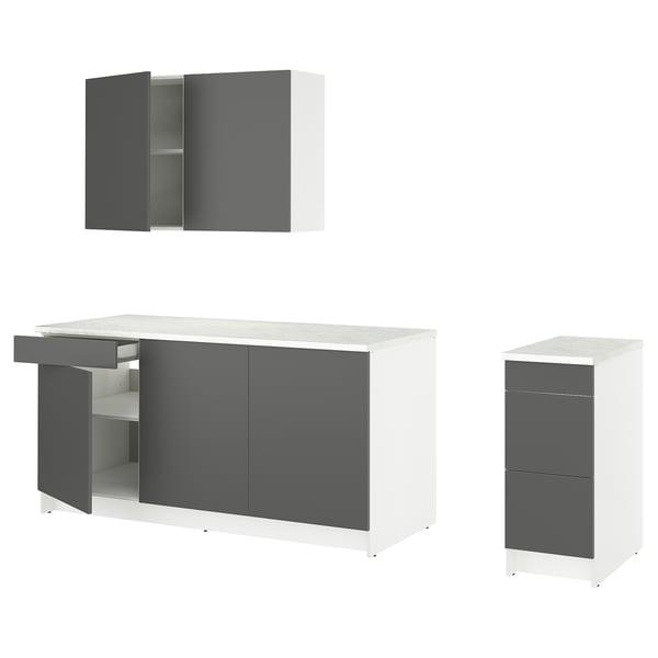 KNOXHULT Cocina, gris oscuro, 117x24x88 "