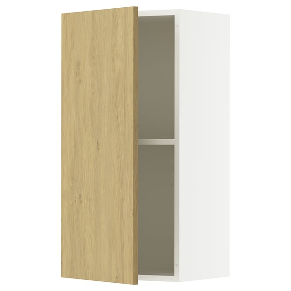 KNOXHULT Gabinete de pared+puerta, efecto de roble, 15x12x30 "