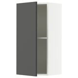 KNOXHULT Gabinete de pared+puerta, gris oscuro, 15x12x30 "