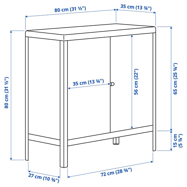 KOLBJÖRN Gabinete interior/exterior, beige, 31 1/2x31 7/8 "
