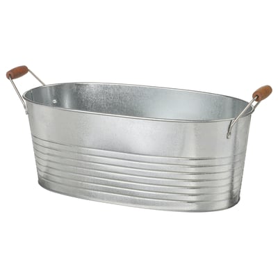 KORKGRAN Maceta, interior/exterior/galvanizado, 10 ¾x22 ¾ "