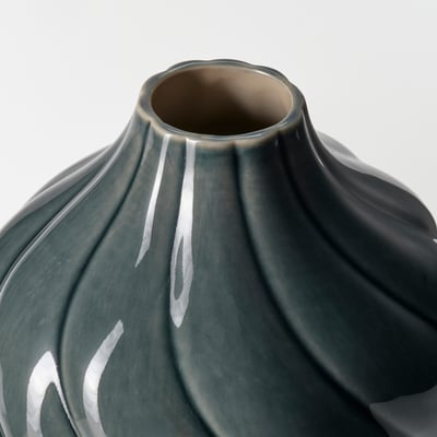 KORNSPARV Florero, gris-azul, 8 ¾ "
