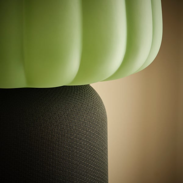 KULGLASS Lámpara con bocina Bluetooth, verde oscuro