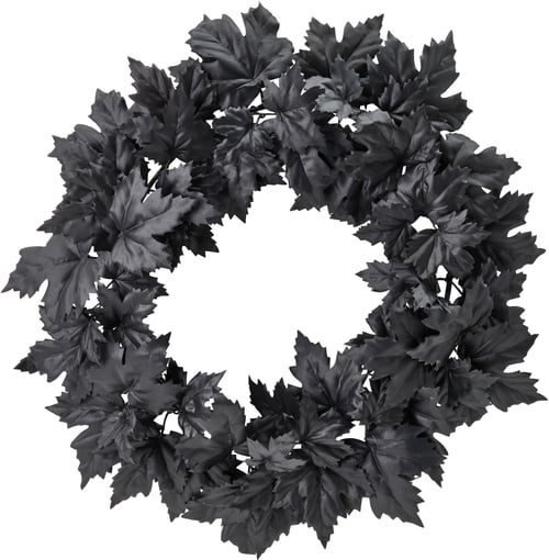 KUSTFYR Corona artificial, interior/exterior negro, 23 ½ "